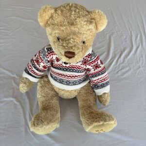 FAO Schwarz 2015 Collector Teddy Bear Christmas Sweater Plush Stuffed Animal 14"